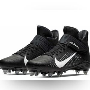NEW Nike Alpha Menace Pro 2 Black Football Cleats, Size 12.5 No Box Included